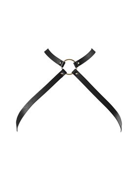 Портупея з екошкіри Bijoux Indiscrets MAZE — Cross Chest Harness Black