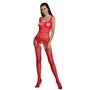 Бодістокінг Passion ECO BS005 red, щільний, відкритий доступ, імітація підв’язок SO7074 Passion (Польща) фото - Luxbikini