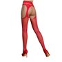 Еротичні колготки-бодістокінг Passion ECO S002 red, з доступом, геометричне плетіння SO7088 Passion (Польща) фото - Luxbikini