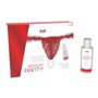 Набір Intt BRAZILIAN PANTY RED: трусики на резинці S-XL з перлинним кільцем + полунична змазка
