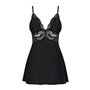 (SALE) Сатиновий пеньюар із мереживом Obsessive 810-BAB-1 babydoll & thong S/M SO7152 Obsessive (Польща) фото - Luxbikini