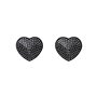 Накладки-серця на соски зі стразами Obsessive A750 nipple covers, чорні