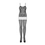 Бодістокінг Obsessive Bodystocking F235 S/M/L, тонкі підв’язки, ніжний декор, сіточка SO7231 Obsessive (Польща) фото - Luxbikini