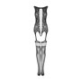 (SALE) Бодістокінг Obsessive Bodystocking F236 S/Ml/L, глибоке декольте, імітація шнурівки SO7232 Obsessive (Польща) фото - L...
