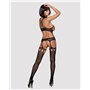 Бодістокінг Obsessive Bodystocking G313 S/M/L, шнурівка, геометричний декор SO7237 Obsessive (Польща) фото - Luxbikini