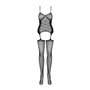 Бодістокінг Obsessive Bodystocking G314 S/M/L, імітація корсета та корсетної шнурівки SO7239 Obsessive (Польща) фото - Luxbikini