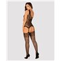 Бодістокінг Obsessive Bodystocking G323 S/M/L black, малюнок бджоли та метелика SO7243 Obsessive (Польща) фото - Luxbikini