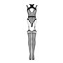 (SALE) Ажурний бодістокінг з отворами Obsessive Bodystocking G327 black S/M/L, чорний, комбінезон, з доступ SO7248 Obsessive ...