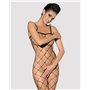 Бодістокінг з великим вічком і відкритими грудьми Obsessive Bodystocking N102 S/M/L, чорний