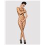 Бодістокінг з великим вічком і відкритими грудьми Obsessive Bodystocking N102 S/M/L, чорний