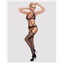 (SALE) Сітчастий бодістокінг з імітацією топа, пояса та панчохи Obsessive Bodystocking N108 S/M/L, чорний, SO7252 Obsessive (...