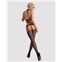 (SALE) Сітчастий бодістокінг з імітацією топа, пояса та панчохи Obsessive Bodystocking N108 S/M/L, чорний, SO7252 Obsessive (...