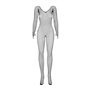 Сітчастий бодістокінг із довгим рукавом Obsessive Bodystocking N109 black S/M/L, чорний, комбінезон