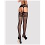 Сітчасті панчохи-стокінги з імітацією гартерів Obsessive Garter stockings S500S/M/L, чорні SO7273 Obsessive (Польща) фото - L...
