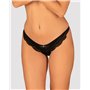 Напівпрозорі трусики з підвіскою Obsessive Ivannes panties black L/XL, чорні SO7281 Obsessive (Польща) фото - Luxbikini