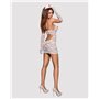 Еротичний мереживний костюм медсестри Obsessive Medica dress 5pcs costume S/M, сорочка, рукавички, с
