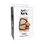 Гартери Art of Sex Claire, натуральна шкіра, розмір L-2XL, колір червоний