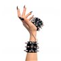 Наручники з шипами Art of Sex - Rose Spiked Leather Handcuffs, натуральна шкіра