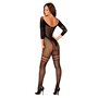 Сітчастий бодістокінг з імітацією підв’язок Obsessive Bodystocking G329 S/M/L, black, з доступом SO7693 Obsessive (Польща) фо...