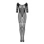Сітчастий бодістокінг з імітацією підв’язок Obsessive Bodystocking G329 S/M/L, black, з доступом SO7693 Obsessive (Польща) фо...
