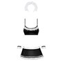 Атласний еротичний костюм покоївки Obsessive Maid set S/M, black, 5 предметів SO7715 Obsessive (Польща) фото - Luxbikini
