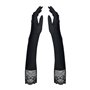 Високі рукавички з каменями та мереживом Obsessive Miamor gloves, black SO7716 Obsessive (Польща) фото - Luxbikini