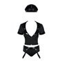 Еротичний костюм поліцейського Obsessive Police set S/M, black, топ, шорти, кепка, пояс, портупея SO7725 Obsessive (Польща) ф...