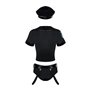 Еротичний костюм поліцейського Obsessive Police set S/M, black, топ, шорти, кепка, пояс, портупея SO7725 Obsessive (Польща) ф...