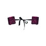 (SALE) Атласні наручники-манжети на стрічках Obsessive Roseberry cuffs, pink, прикрашені мереживом