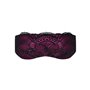 Атласна маска для сну Obsessive Roseberry mask, pink, прикрашена мереживом