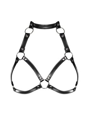 Портупея на груди Obsessive A740 harness black O/S, штучна шкіра