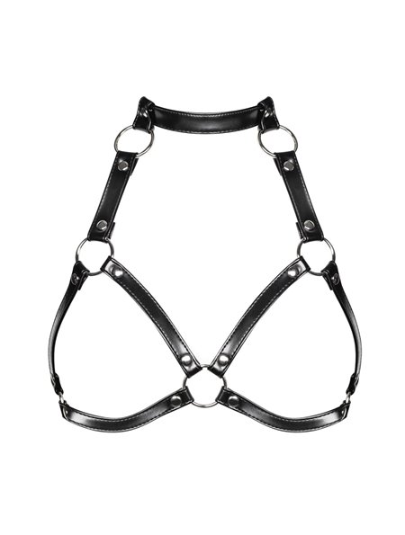 Портупея на груди Obsessive A740 harness black O/S, штучна шкіра