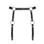 Гартери Obsessive A741 garter belt black O/S, штучна шкіра