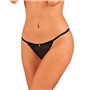 Прозорі стрінги з доступом Obsessive Celia Noir crotchless thong XS/S SO7871 Obsessive (Польща) фото - Luxbikini