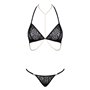 Комплект із ланцюжками Obsessive Pantheria 2-pcs set black S/M, бюстгальтер, трусики SO7875 Obsessive (Польща) фото - Luxbikini