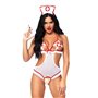 Костюм медсестри Leg Avenue Naughty Nurse, one size, боді та шапочка SO7892 Leg Avenue (США) фото - Luxbikini