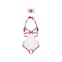 Костюм медсестри Leg Avenue Naughty Nurse, one size, боді та шапочка SO7892 Leg Avenue (США) фото - Luxbikini