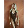 Мереживне боді Leg Avenue Floral lace thong teddy Black, шнурівка на грудях, one size SO7902 Leg Avenue (США) фото - Luxbikini