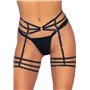 (SALE) Leg Avenue Rhinestone garter strapps OS Black