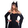 Пов’язка на голову з крилами Leg Avenue Feather headband Black, пір’я та натуральна шкіра