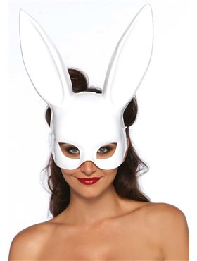 Маска кролика Leg Avenue Masquerade Rabbit Mask White, довгі вушка, на резинці