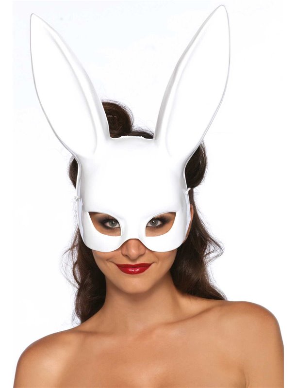 Маска кролика Leg Avenue Masquerade Rabbit Mask White, довгі вушка, на резинці