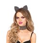 Набір кішечки зі стразами Leg Avenue Cat ear headband & choker set, широкий чокер та вушка
