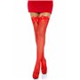Панчохи-сітка з атласним бантиком Leg Avenue Fishnet Thigh Highs With Bow One size, Red