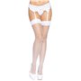 Панчохи-сітка зі швом Leg Avenue Backseam Thigh Highs White, one size