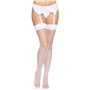 Панчохи-сітка зі швом Leg Avenue Backseam Thigh Highs White, one size