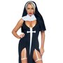 Костюм монашки-грішниці Leg Avenue Sultry Sinner S, сукня, головний убір, комір SO7995 Leg Avenue (США) фото - Luxbikini