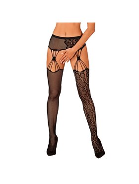 Еротичні колготки-бодістокінг Obsessive Garter stockings S821 S/M/L