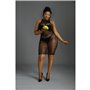 Сукня-бодістокінг Moonlight Plus Model 06 XL-XXXL Black SO8197 Moonlight (Іспанія) фото - Luxbikini