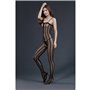 Прозорий бодістокінг Moonlight Model 03 XS-L Black, з доступом